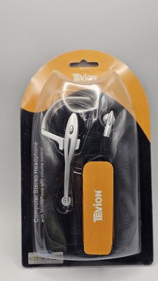 Te-vion Computer Stereo Headphone with Microphone Volume Control NEW SEALED