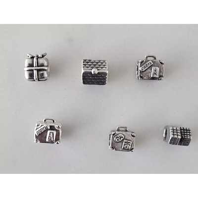 Authentic Pandora Sterling Silver Charm Set (6 Charms)