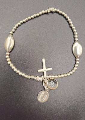 Woman SUE SENSI 925 Sterling Silver Chain Bracelet Bangle - 8gr