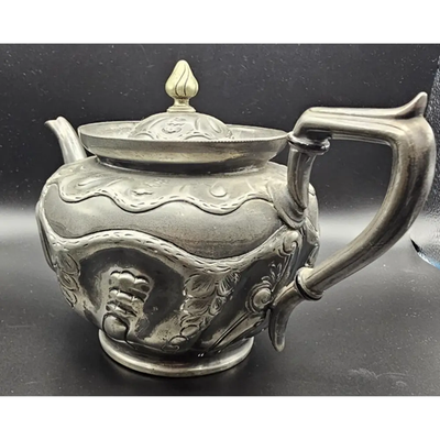 Vintage Antique Silver Tone Tea Pot 26x16x16cm