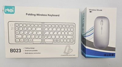 i98i B023 Folding Wireless Keyboard & Silent Mouse Combo Bluetooth