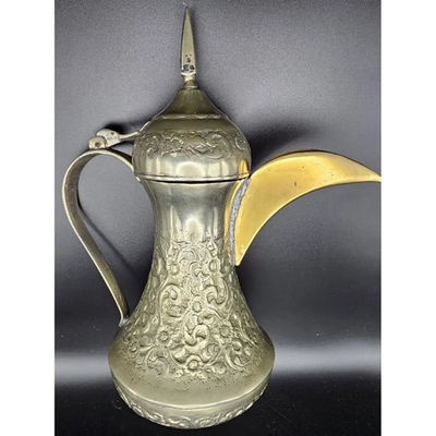 Antique German Silver Islamic Dallah Coffee Pot - 680g