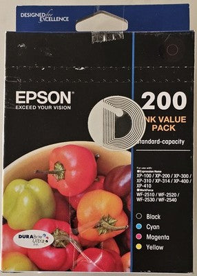 2x Epson 200 DURABrite Ultra Ink Value Pack Standard Capacity Black Cyan Magenta