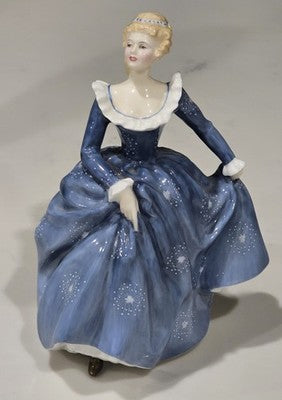 Royal Doulton Fragrance HN 2334 Vintage Porcelain Figurine -Blue Dress COPR 1965