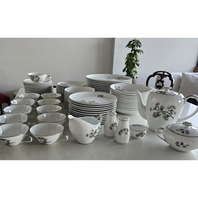 Ohno Porcelain Dinner Set for 12-made in Kutani Japan Vintage 88pc-Hand Painted