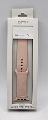 Otto Pink Silicone Watch Band for Apple Series 4/5/6/7/SE – Replacement Strap