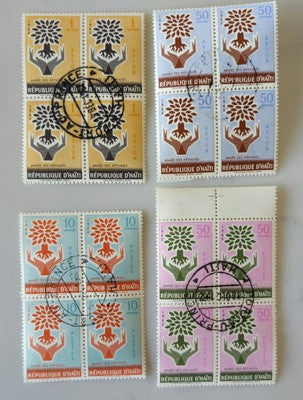 Vintage Collection of Postage 4 Sheets Stamps From D'haiti #0420