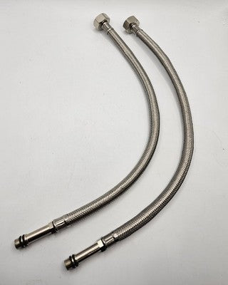 Set of 2 Stainless Steel Braided Flexible Faucet Mixer Tap Connector Hoses Plumb