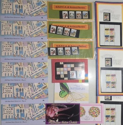 Australia Stamp Collection Selection Packs First Fleet RSPCA National Stamp Week