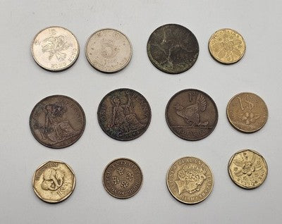 Vintage World Coin Lot of 12 Valuable Coins.