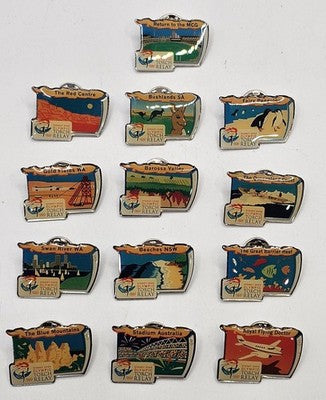 Sydney 2000 Olympics Torch Relay Pin Badge Lot of 13 Australian Landmark Trofe S