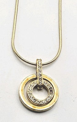 New Swarovski Further pendant Intertwined circles, Rose gold-tone plated-5419853