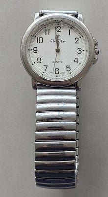 Firenze Quartz Watch Silver Tone Expansion Band Japan Movt Water Resistant Work