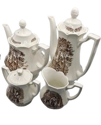 J&G Meakin Royal Staffordshire Colonial Ironstone Tea/Coffee Set
