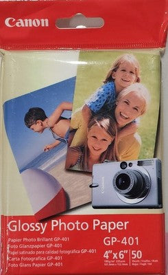 Canon GP-401 Glossy Photo Paper 4"x6" 50 Sheets