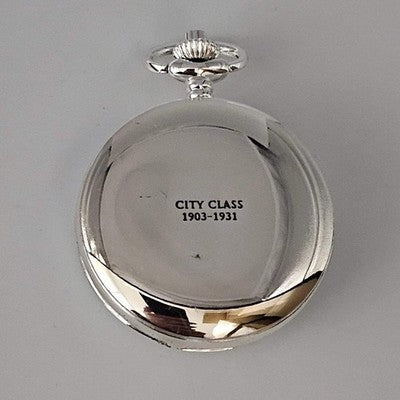 Vintage Train City Class Pocket Watch Silver Tone (1903-1931) -Working Condition