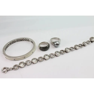 Ti Sento Sterling Silver Stone Set with Simulated Pearl & Enamel x4 (80 g)