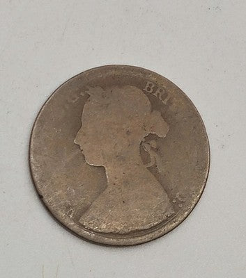 Rare Vintage Queen Victoria 'Bun Head' Bronze Penny - Great Britain