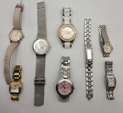 8x Women's Assorted Quartz Watches – Timex, Festina, Skagen, Tissot for Repar/Sp
