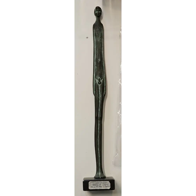 Vintage Sculpture ARTE ETRUSCAOMBRA DELLA SERABronzo età ellen. Volterra-12"