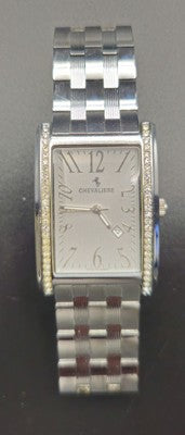Chevaliere Rectangular Stainless Steel Watch - Working
