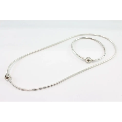 Pandora Sterling Silver Snake Link Bracelets (2 x) (41g)