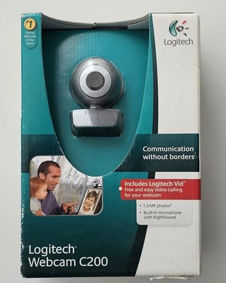 Logitech Webcam C200 with Built-in Microphone and 1.3MP Software Enhanced Photos