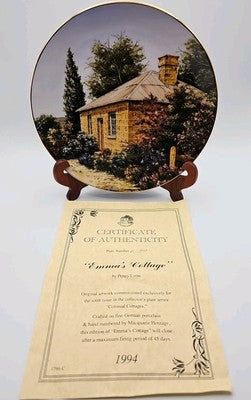 Macquarie Heritage / Bradex collector plate - Emma's Cottage (7 3/4") - PN-B910