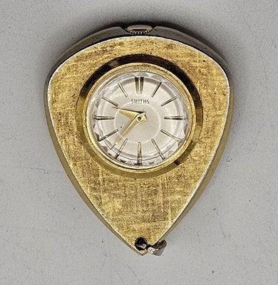 Vintage Smiths Gold Tone Teardrop Pendant Watch with Working Condition