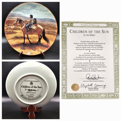 The Franklin Mint 20 cm Porcelain Plate "Children of the Sun" Plate No AA2134