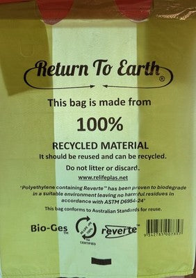 100xReturn To Earth 100% Recycled OXO Biodegradable Plastic Bags Bio-Ges Reverte