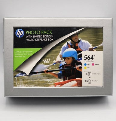 HP 564 Photo Pack with Limited Edition Keepsake Box -Ink & 85 Sheets Photo Paper