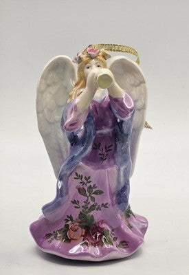 Royal Albert Old Country Roses Angel Christmas Ornament Figurine Musical Hand-Pa