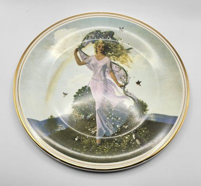 CHARLOTTE STERNBERG SEASONS OF THE YEAR CERAMIC PICTURE WALL PLATE 'AUTUMN' 27cm