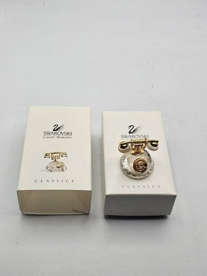 Swarovski Figurine Crystal Memories - Vintage Telephone Gold 180408