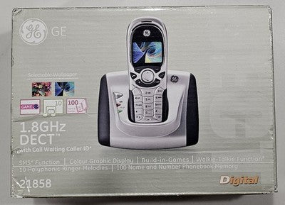 GE 21858 1.8GHz DECT Digital Cordless Telephone with Color Display & Caller ID