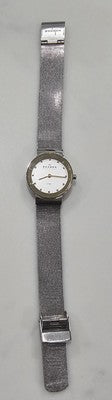 Skagen Women's Stainless Steel Mesh Strap Watch – Quartz – Working Condition