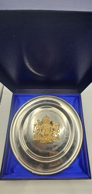 Crown Queen Mother 80th Birthday Limited Edition (2500) Comm Pewter Plate #1631