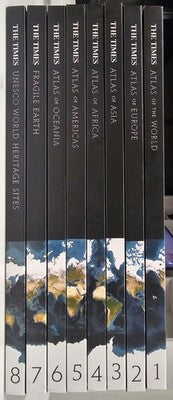 The Times Atlas Collection (8 Volumes) - Hardcover Reference Books Set