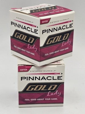 NEW 2xPinnacle Gold Lady Golf Balls Susan G. Komen Pink Ribbon Made In USA