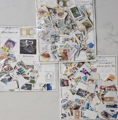 Australian Postage Stamps Huge Mixed Lot Collection World Columbian Expo 92 Used