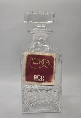 RCR Royal Crystal Rock Aurea Lead Crystal Decanter - Made in Italy -New with Tag
