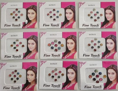 Batra's Fine Touch Fancy Bindi - Bulk Lot of 9 Packs