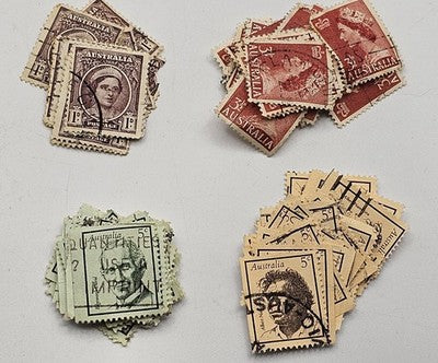Vintage Australian Stamp Collection: Assorted Queen Elizabeth II & Albert Namatj