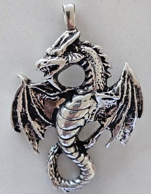 Sterling Silver Dragon Pendant