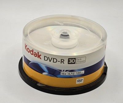 Kodak DVD-R 16X 4.7GB 120min Blank Discs 29 Pack Spindle New