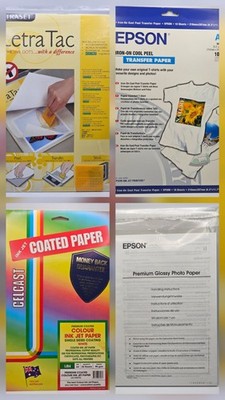 Epson and Other Brands Photo Paper Lot of 4 Various Types About 30 Sheets
