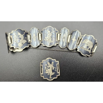 Antique Siam (Thailand) Sterling Silver Brooch – Early 1900s, Extra Link (36g)