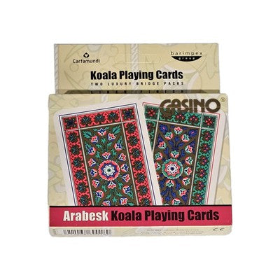Arabesk Koala CASINO Double Bridge Packs of Luxury PLAYING CARDS SET -Cartamundi