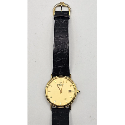 Raymond Weil Geneve Quartz Date 18K Gold Electroplated Women's Watch - Working